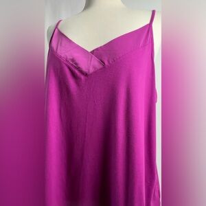 Women's Pink Satin Camisole Top